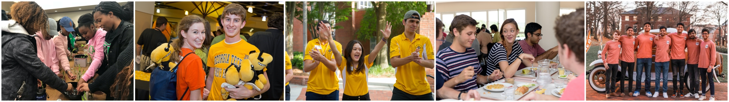 collage of images of students on campus